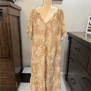NWT Belk Beige Boho Style Plus Size Dress